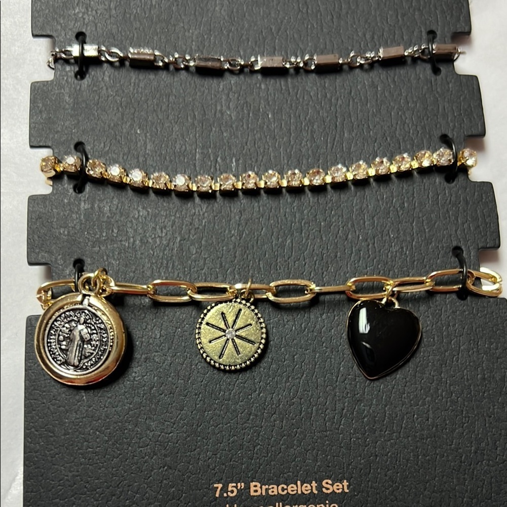 NWT Madden NYC 3 pc bracelet set - Picture 2 of 7